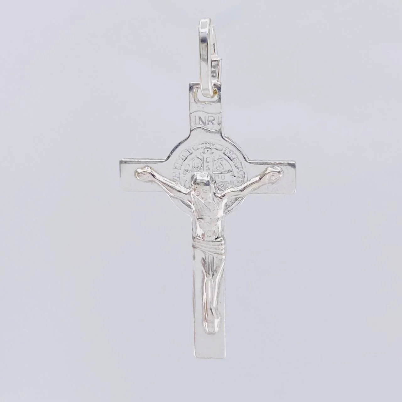 Dije Cruz Cristo San Benito 4.45 g / 1 3/4 in Plata 925 - Image 3