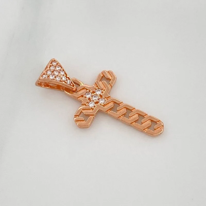 Dije Cruz Cubana 1.7 g / 1 in Oro Rosa 18K - Image 2