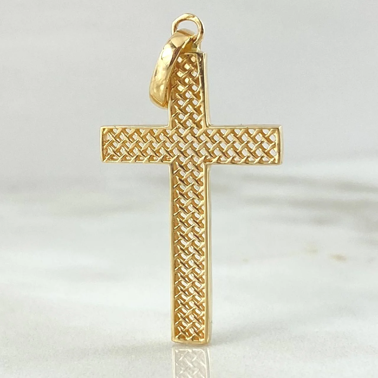 Dije Cruz Malla 2.05 g / 1 1/2 in Oro Amarillo 18K - Image 4