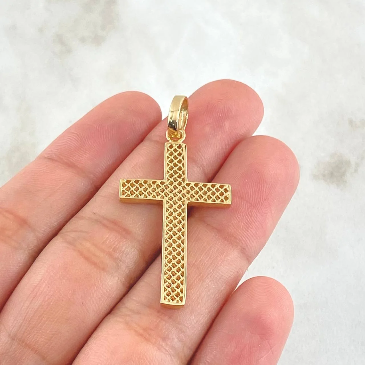 Dije Cruz Malla 2.55 g / 1 1/2 in Oro Amarillo 18K - Image 4