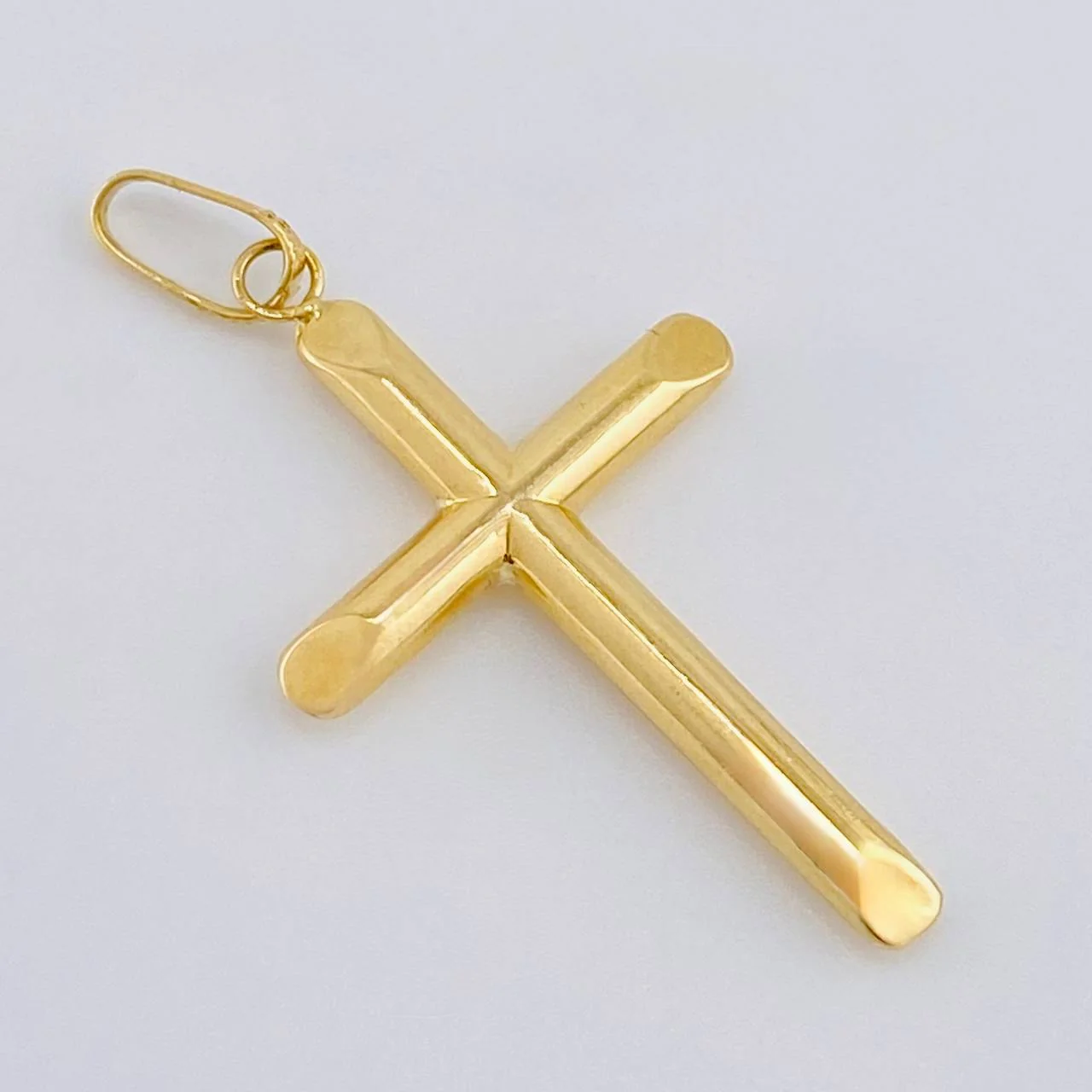 Dije Cruz Puntas Planas 1.7 g / 1 3/4 in Oro Amarillo 18K - Image 2