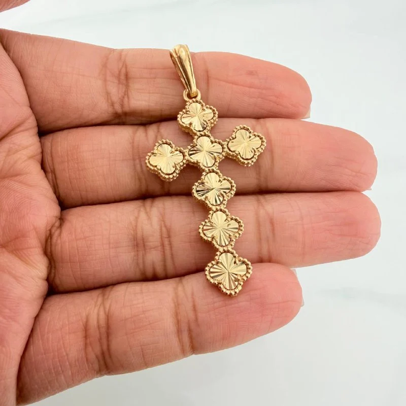 Dije Cruz Trebol 4.9 g / 2 1/4 in Oro Amarillo 18K - Image 4