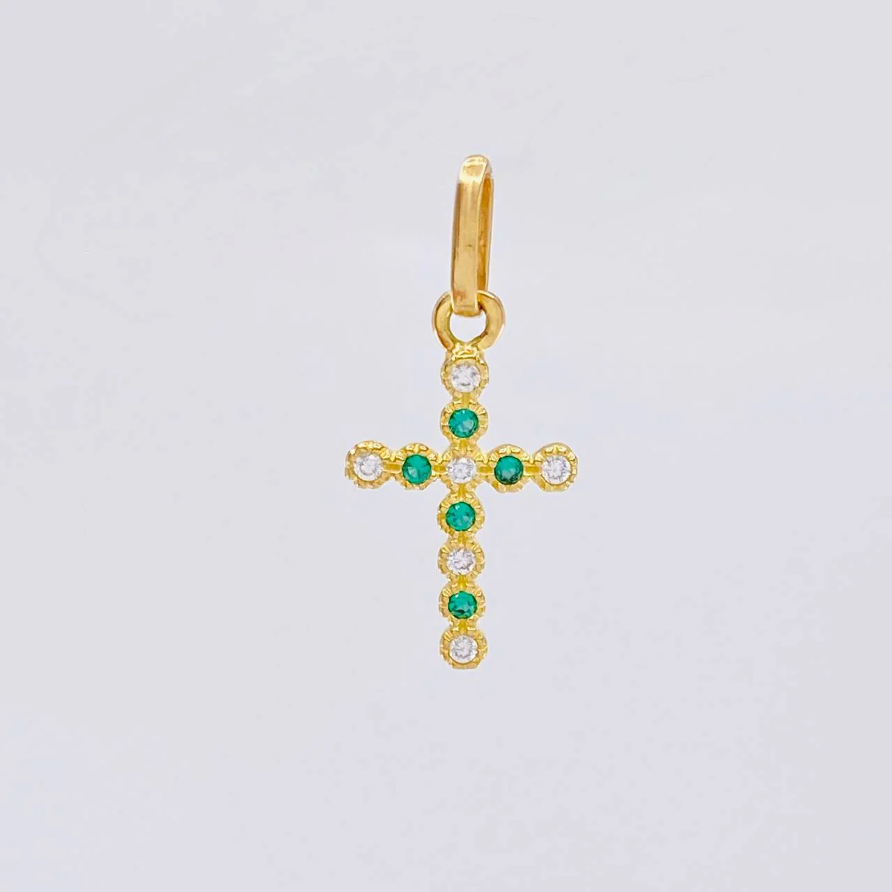 Dije Cruz Tupida 0.7 g / 3/4 in Oro Amarillo 18K - Image 2
