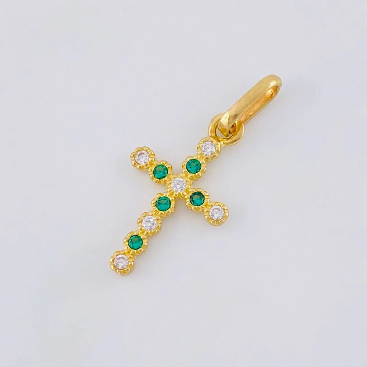 Dije Cruz Tupida 0.7 g / 3/4 in Oro Amarillo 18K - Image 3