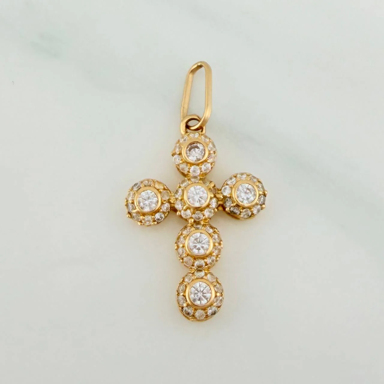 Dije Cruz Tupida 1.45gr / 1 in / Oro Amarillo 18K $ - Image 2