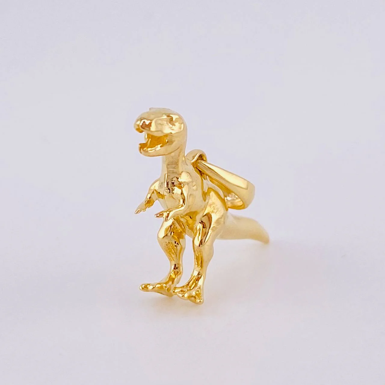 Dije Dinosaurio Rex 3.15gr / 1 in / Oro Amarillo 18K * - Image 3