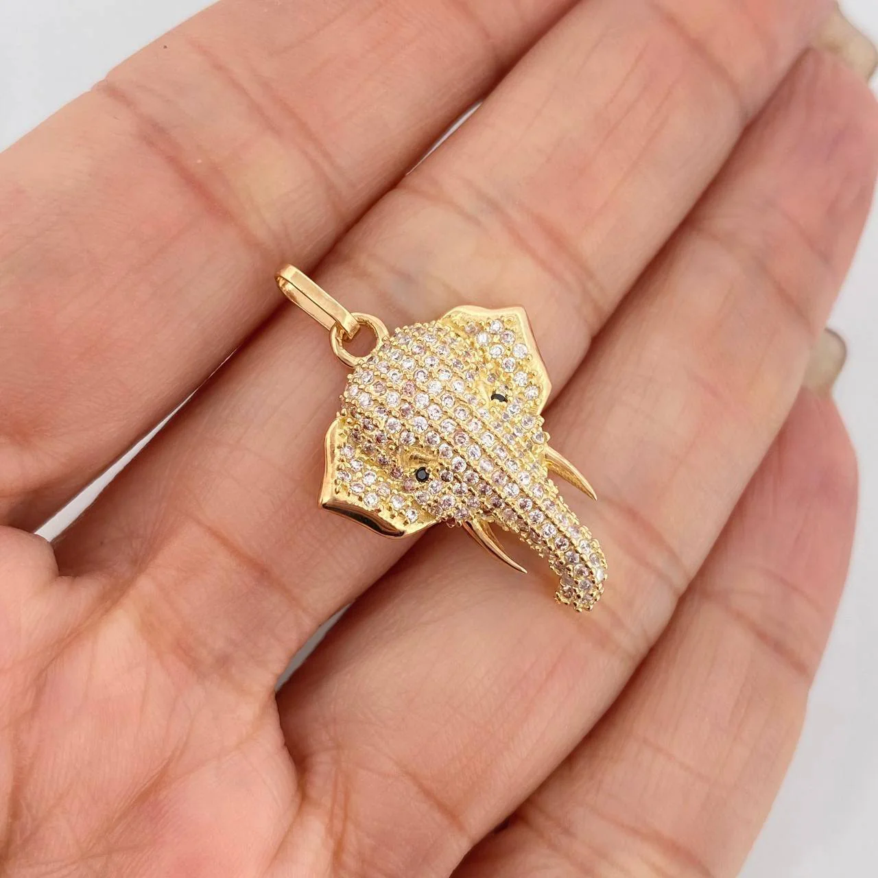 Dije Elefante 3 g / 1 1/4 in Oro Amarillo 18K - Image 4