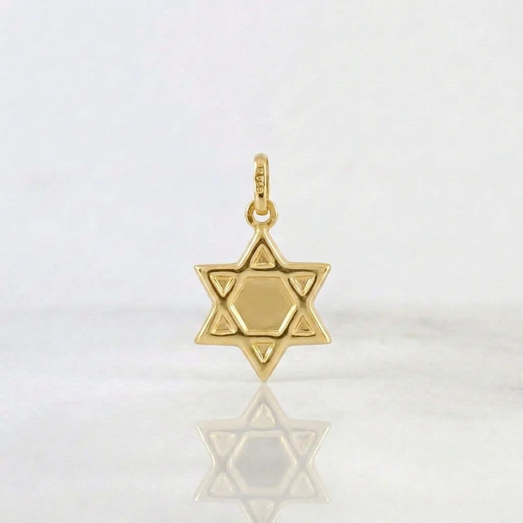 Dije Estrella de David 0.5g / 3/4 in Oro Amarillo 18K