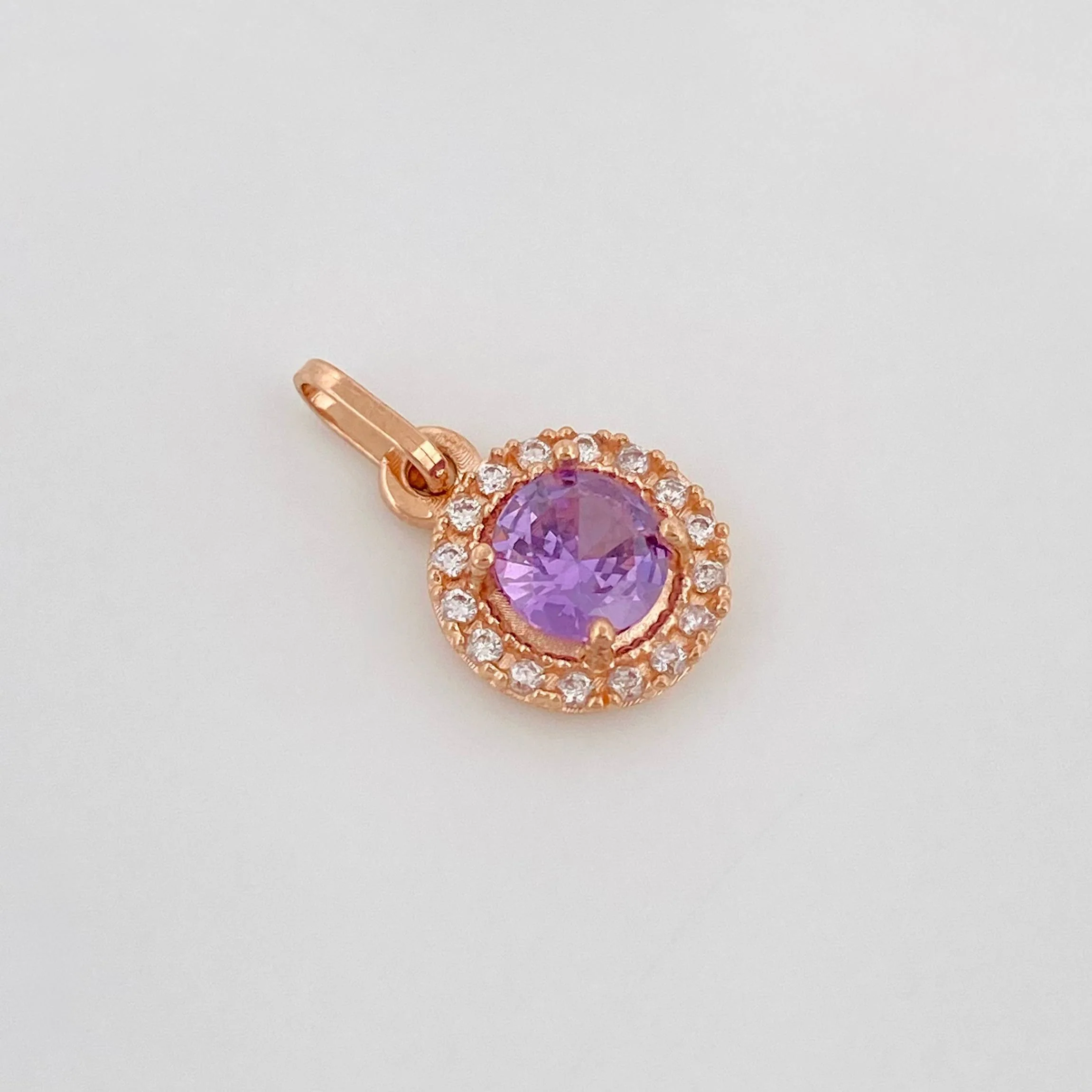 Dije Halo Redondo 1.7 g / 3/4 in Oro Rosa 18K - Image 2