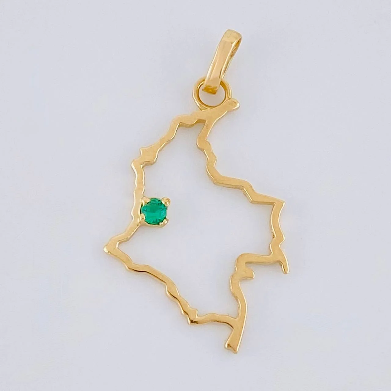 Dije Mapa Colombia 1.1g / 1 1/4 in Oro Amarillo 18K