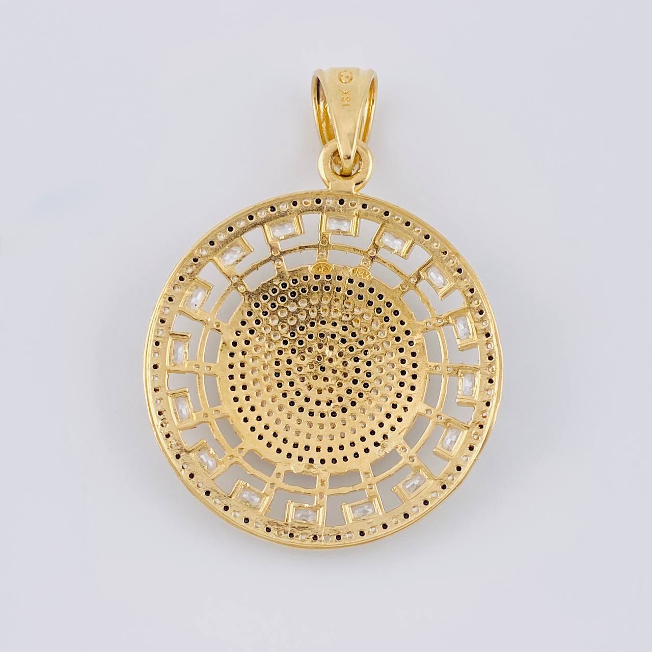 Dije Medalla Medusa 14.1 g / 2 1/4 in Oro Amarillo 18K - Image 4