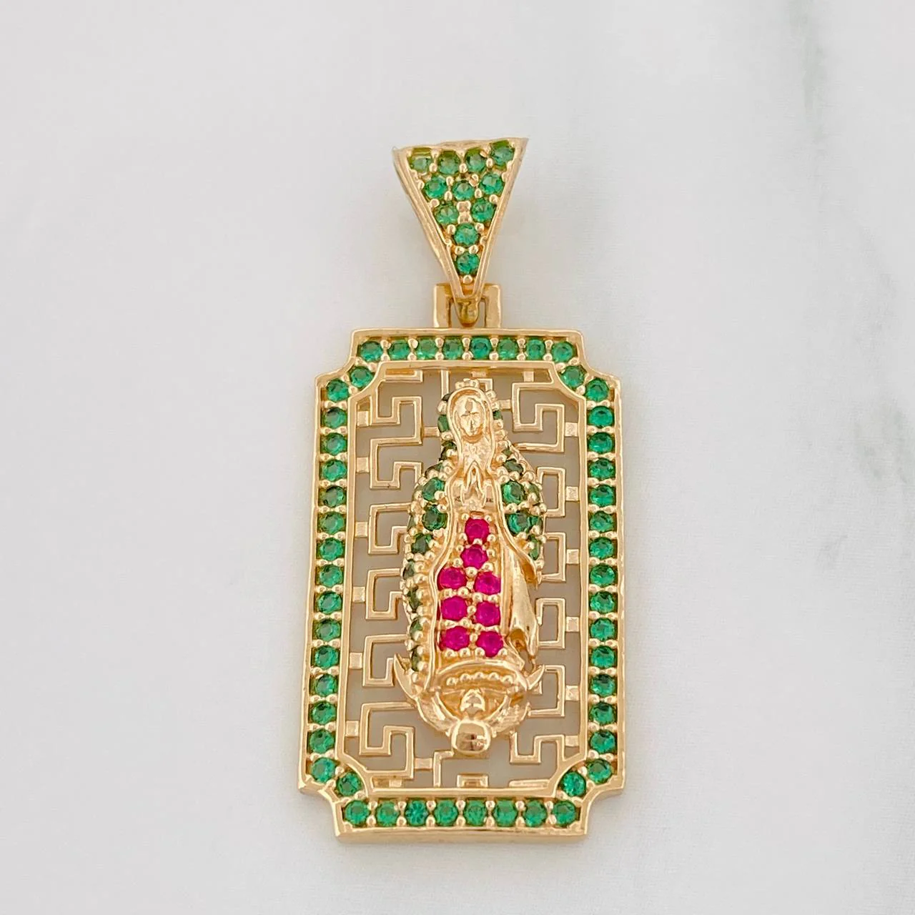 Dije Medalla Virgen Guadalupe 3.4g / 1 1/4 in Oro Amarillo 18K