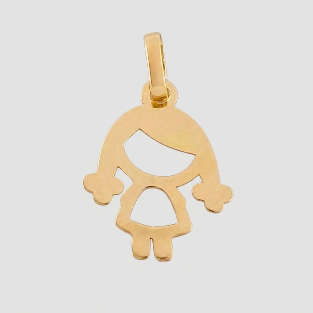 Dije Niña Silueta 0.45 g / 3/4 in Oro Amarillo 18K