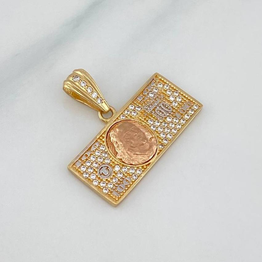 Dije One Dolar 3.8 g / 3/4 in Tres Oros 18K - Image 3