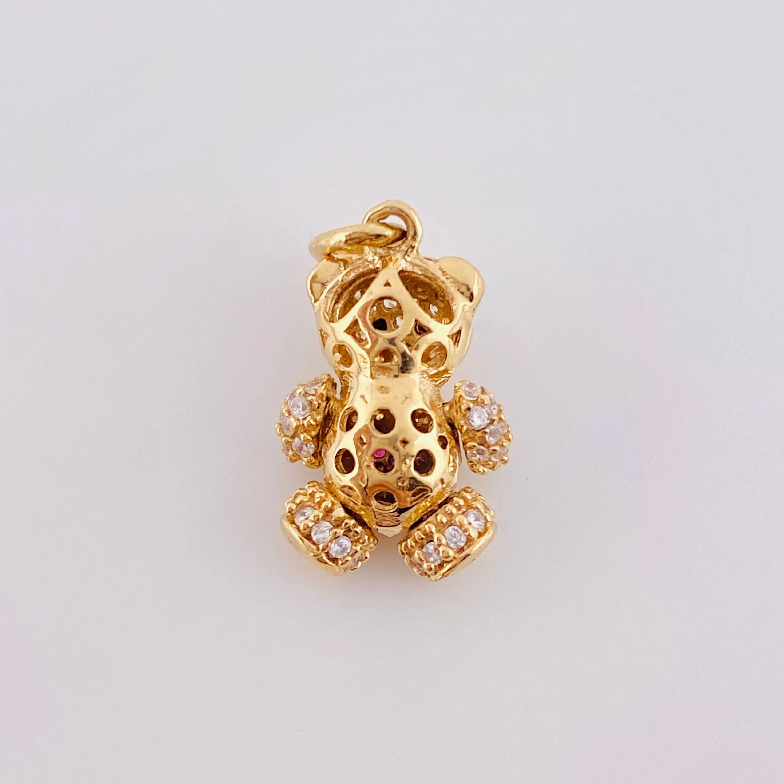 Dije Oso Articulado Corazón 2.65 g / 3/4 in Oro Amarillo 18K - Image 4