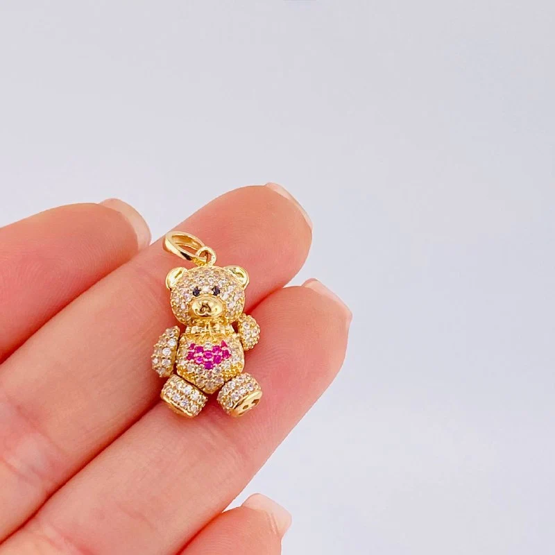 Dije Oso Articulado Corazón 4.55 g / 1 in Oro Amarillo 18K - Image 5