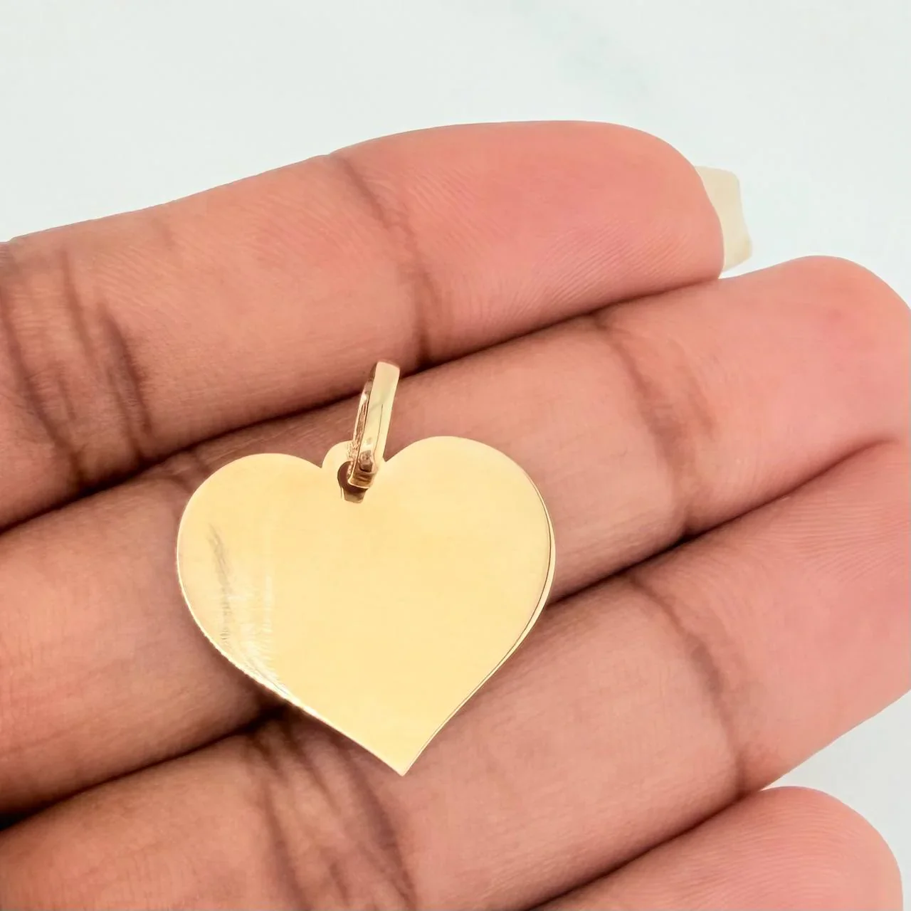 Dije Placa Corazon 1.2gr / 1 in / Oro Amarillo 18K & - Image 5
