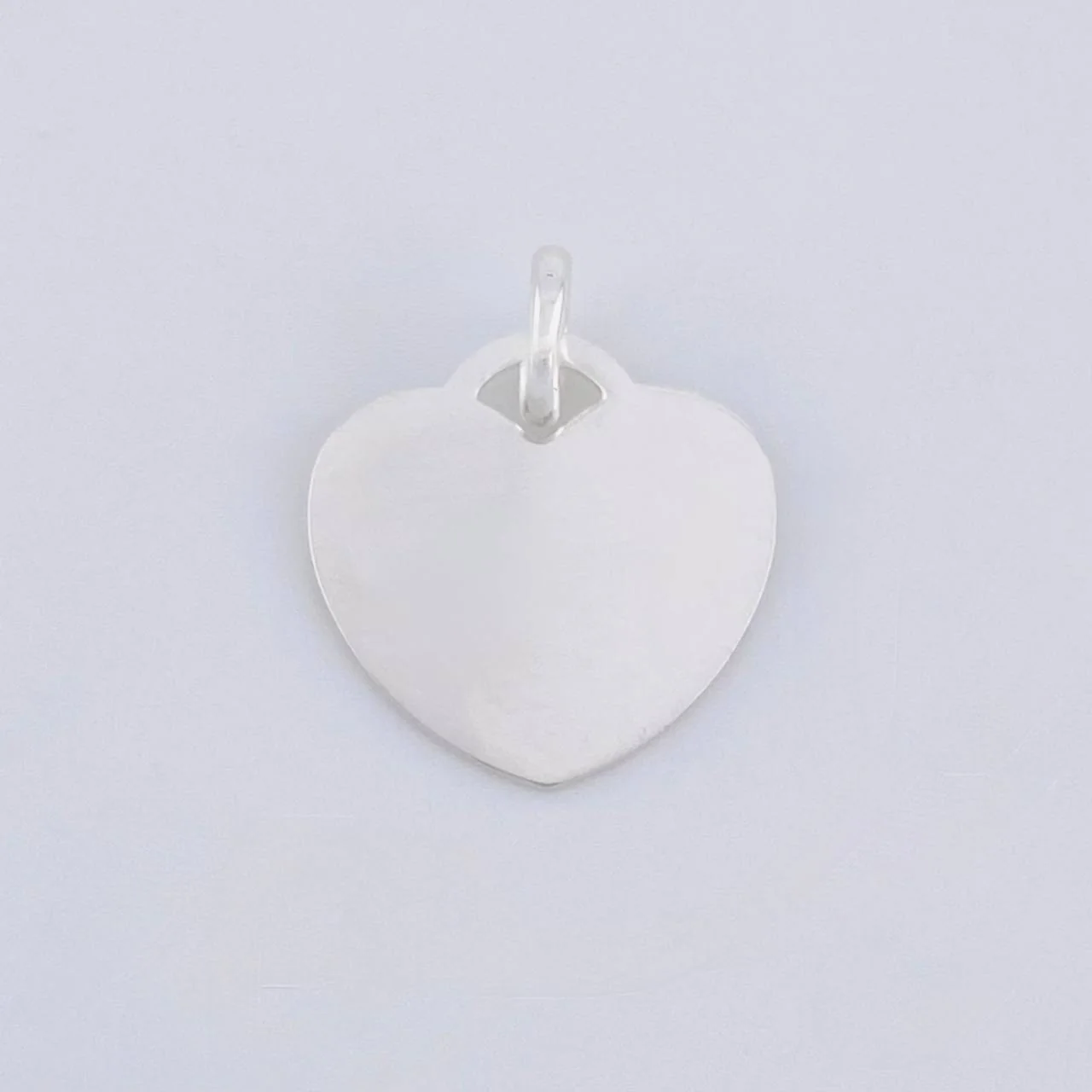 Dije Placa Corazón 1.35 g / 3/4 in Plata 925