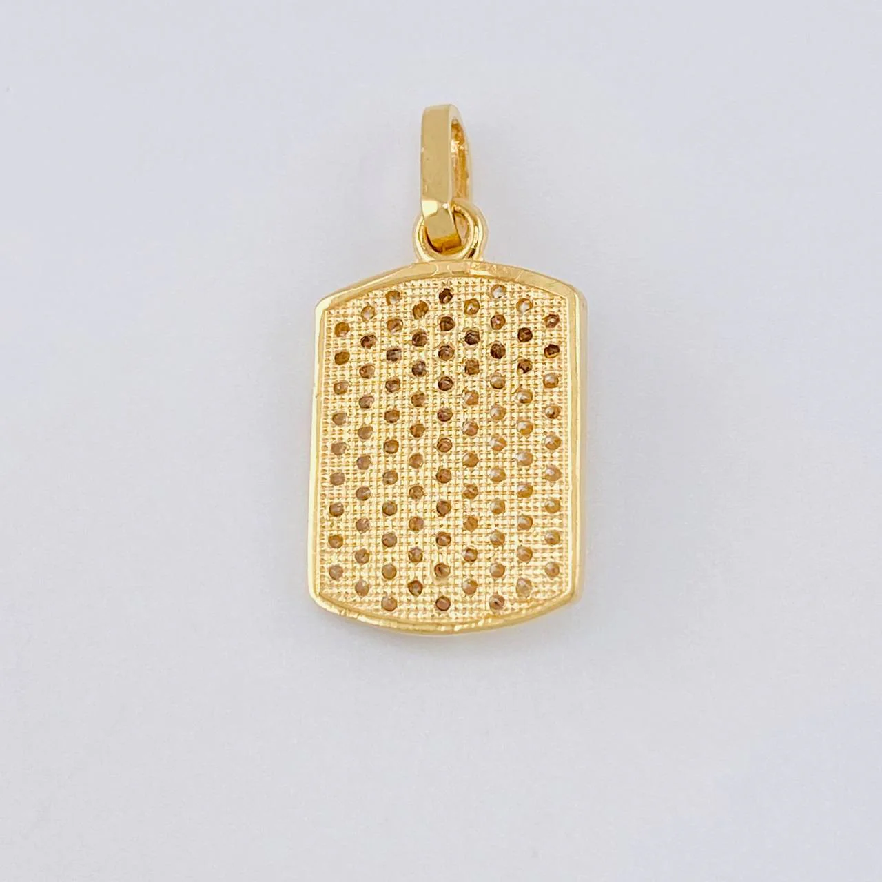 Dije Placa Cristo Señor De Los Milagros 4.55 g / 3/4 in Dos Oros Negro Amarillo 18K - Image 4