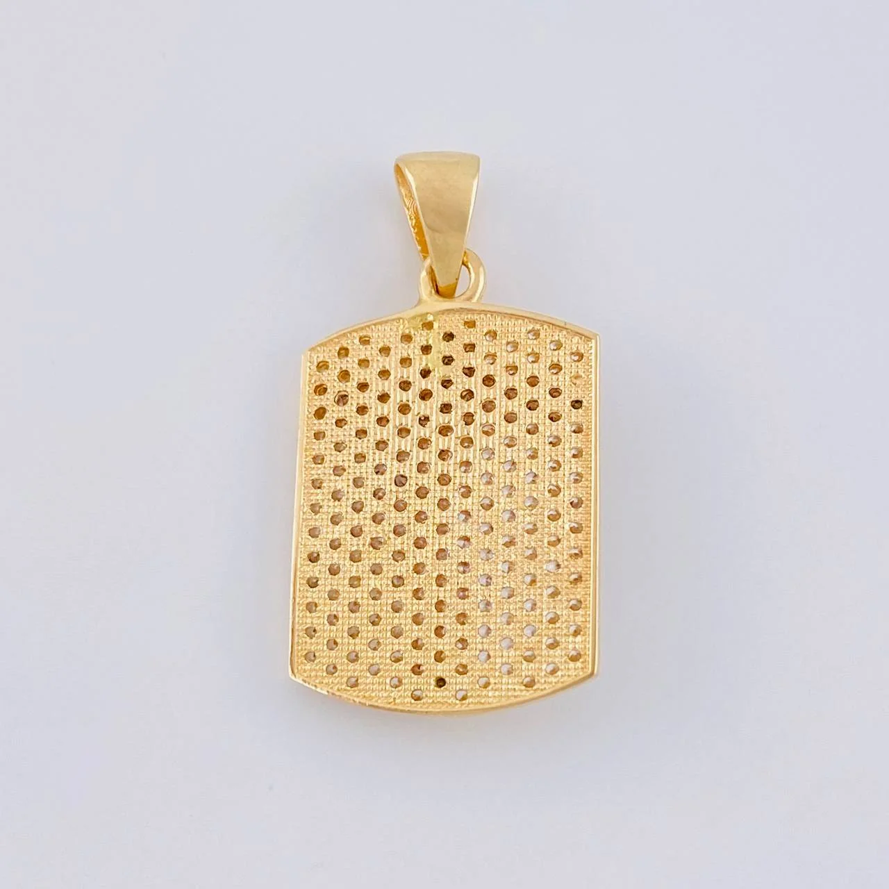 Dije Placa Cristo Señor De Los Milagros 4.65 g / 1 1/4 in Dos Oros Negro Amarillo 18K - Image 4