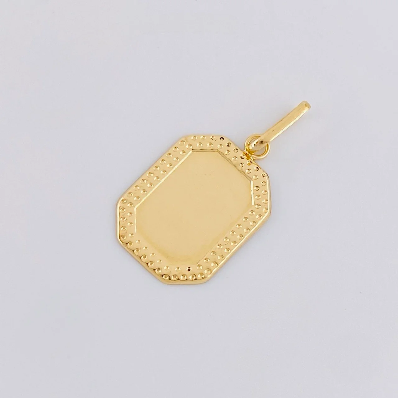 Dije Placa Marco Bordeado 0.5 g / 3/4 in Oro Amarillo 18K - Image 3