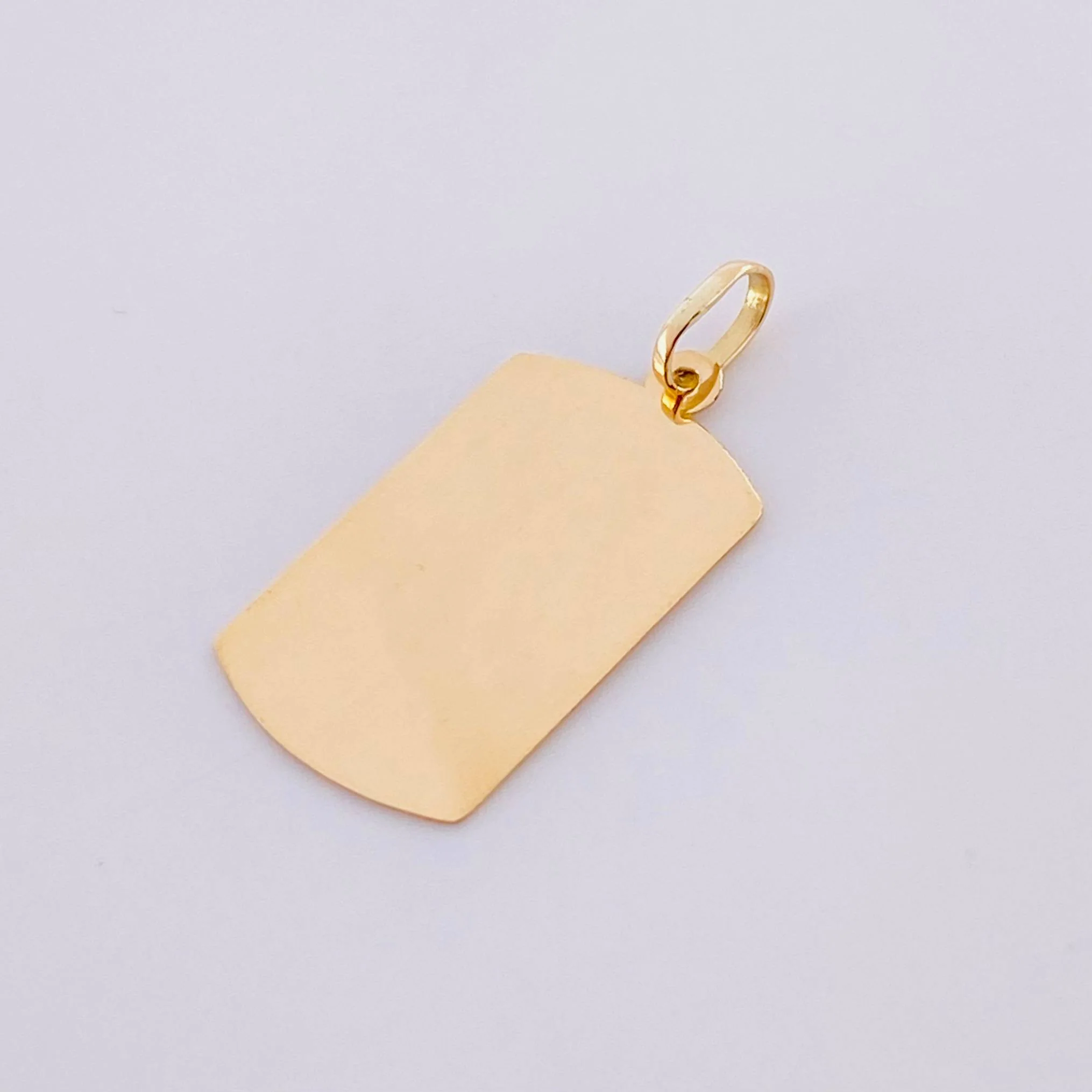 Dije Placa Rectangular Ovalada 0.85g / 1 in Oro Amarillo 18K - Image 3