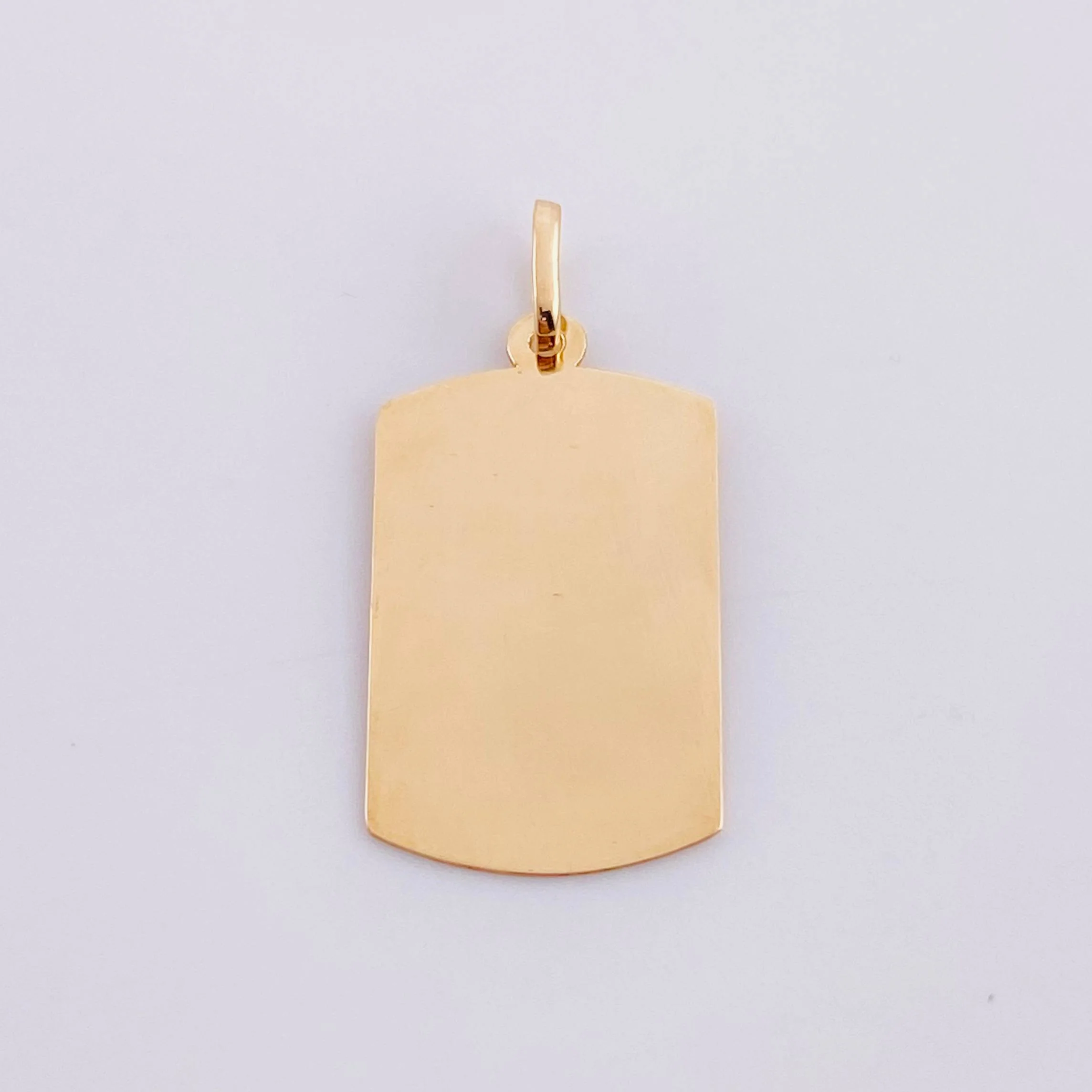 Dije Placa Rectangular Ovalada 0.8g / 1 in Oro Amarillo 18K