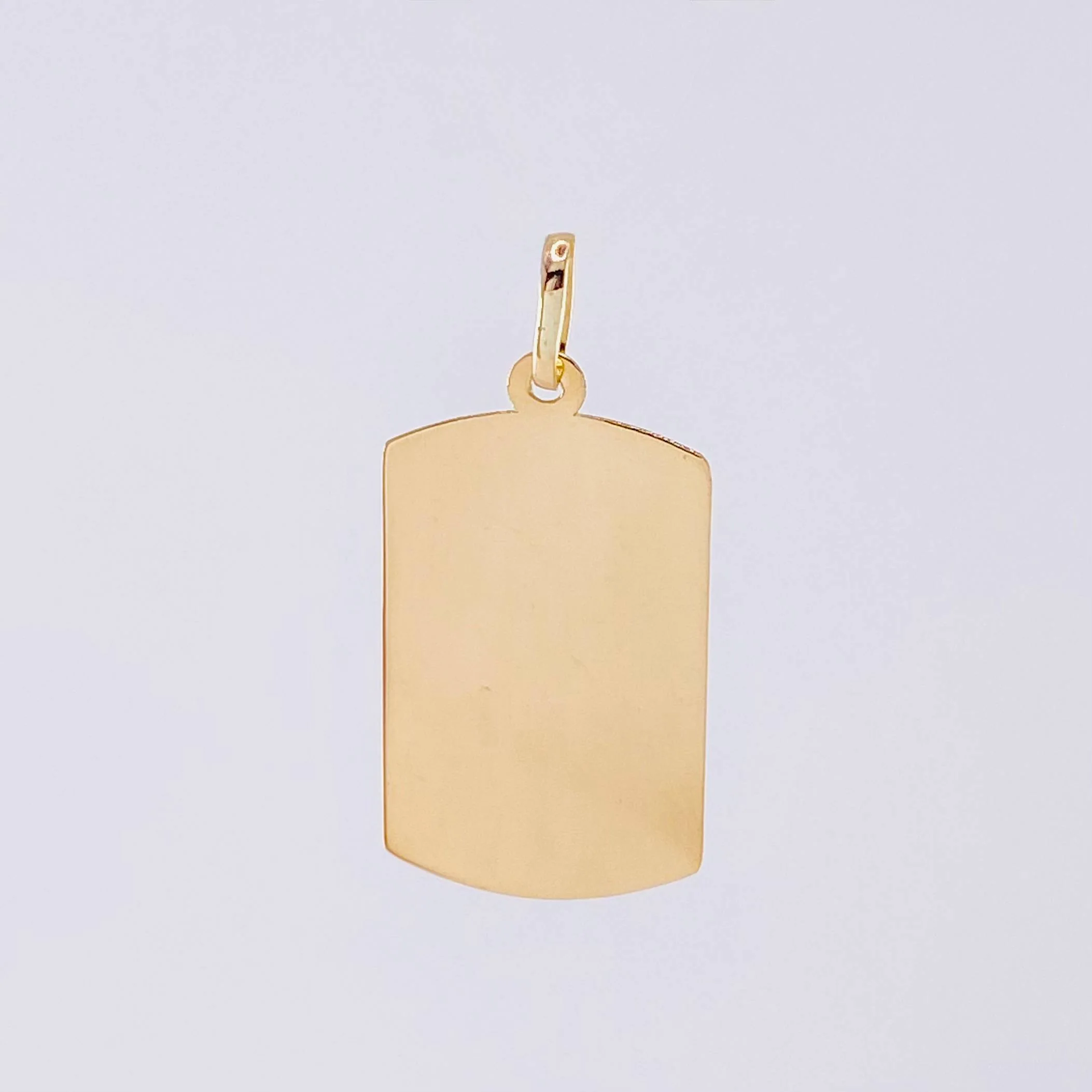 Dije Placa Rectangular Ovalada 0.8g / 1 in Oro Amarillo 18K - Image 2