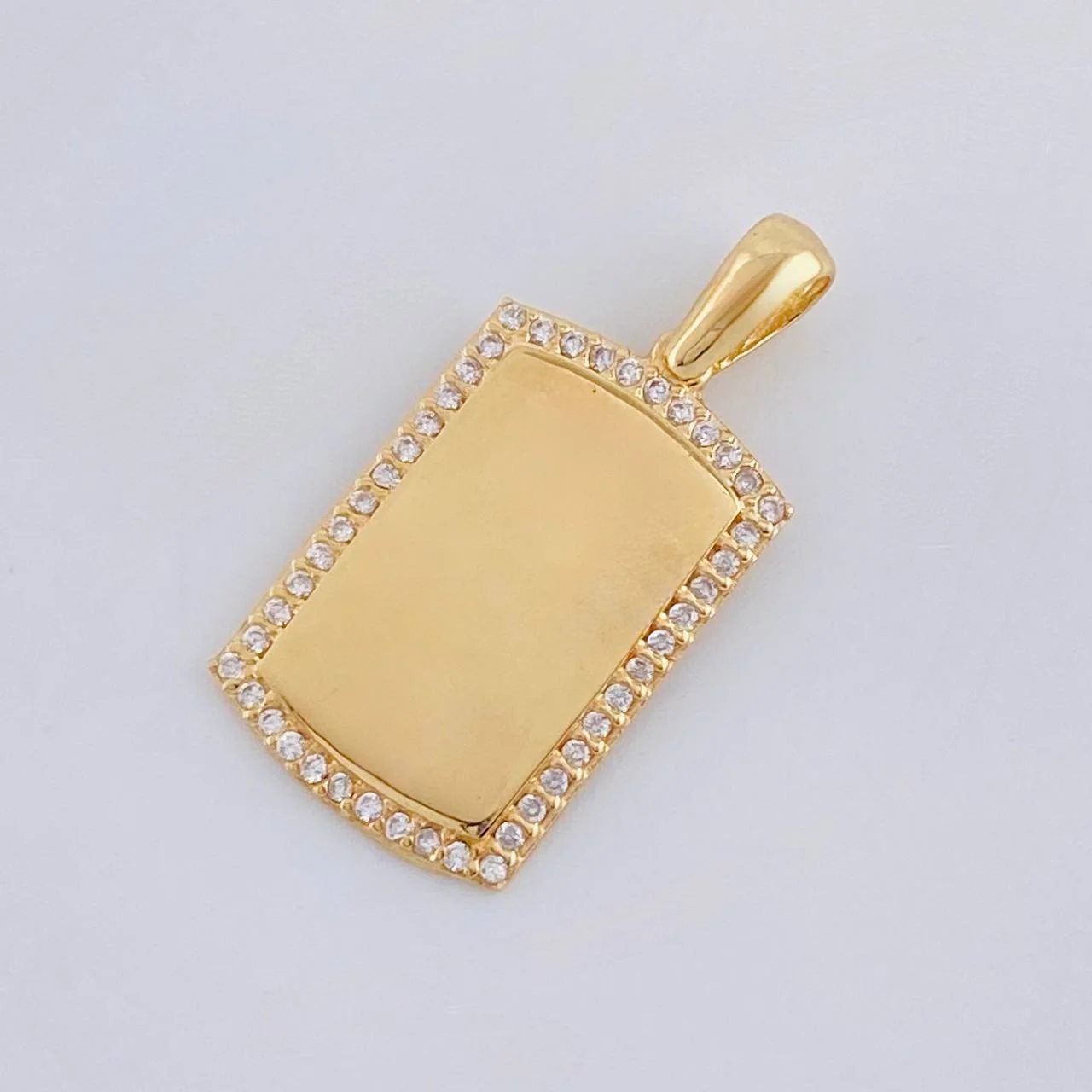 Dije Placa Rectangular Ovalada 2.5 g / 1 in Oro Amarillo 18K - Image 3
