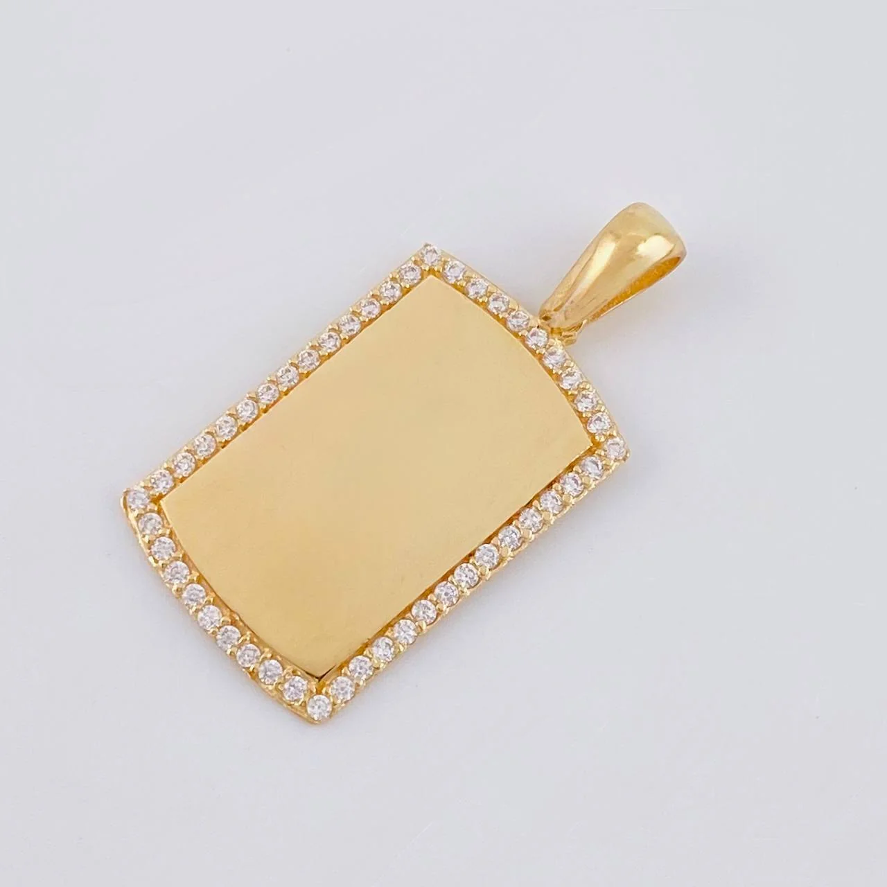 Dije Placa Rectangular Ovalada 2.55 g / 1 in Oro Amarillo 18K - Image 3