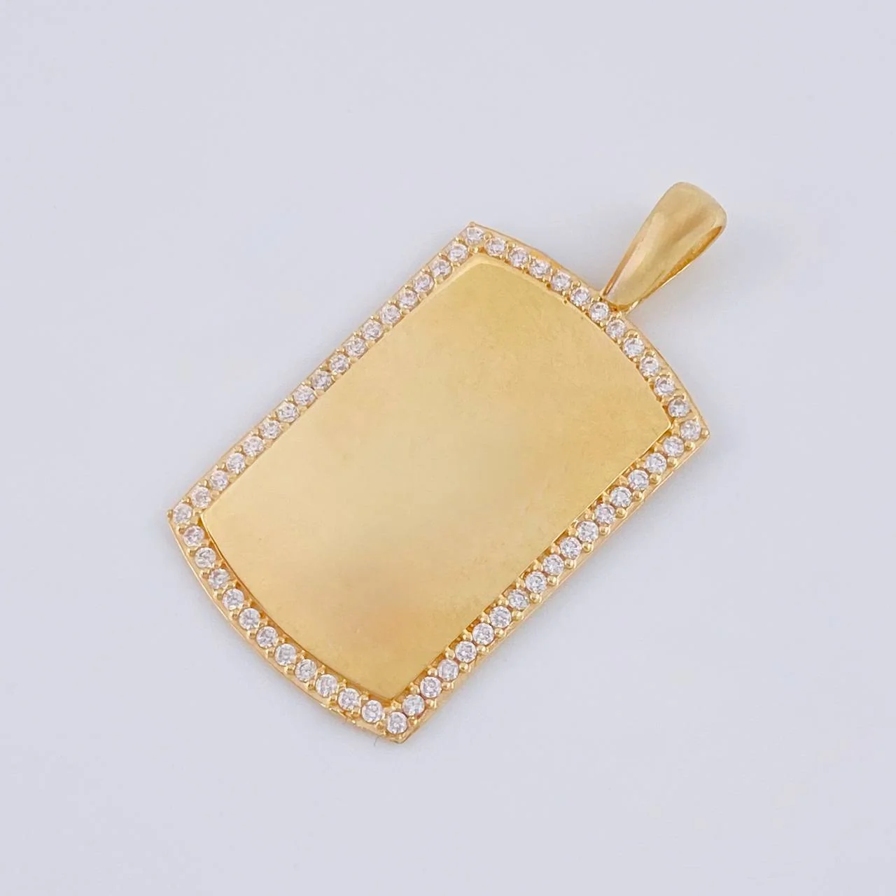 Dije Placa Rectangular Ovalada 4.85 g / 1 1/2 in Oro Amarillo 18K - Image 3