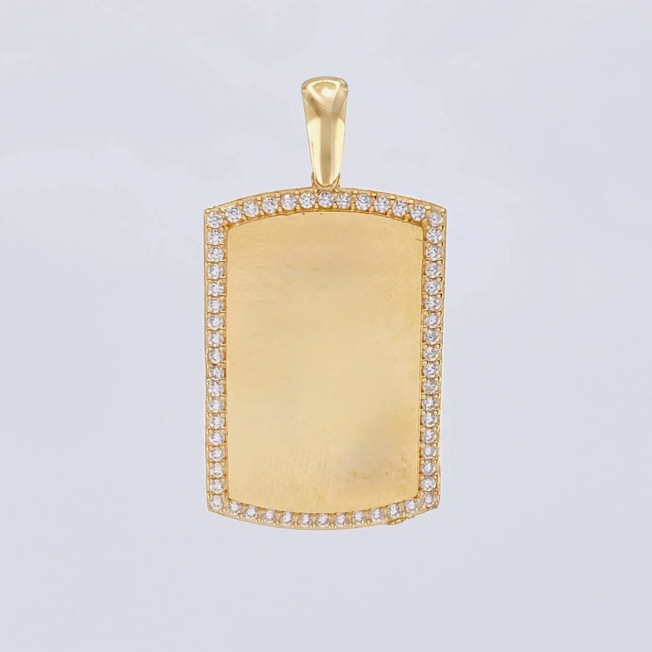 Dije Placa Rectangular Ovalada 5.1 g / 1 1/2 in Oro Amarillo 18K - Image 2