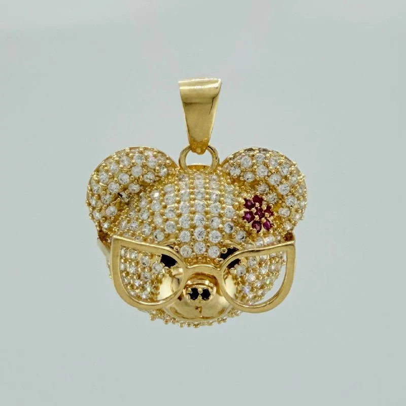 Dije Rostro Oso 9.25 g / 1 1/4 in Oro Amarillo 18K
