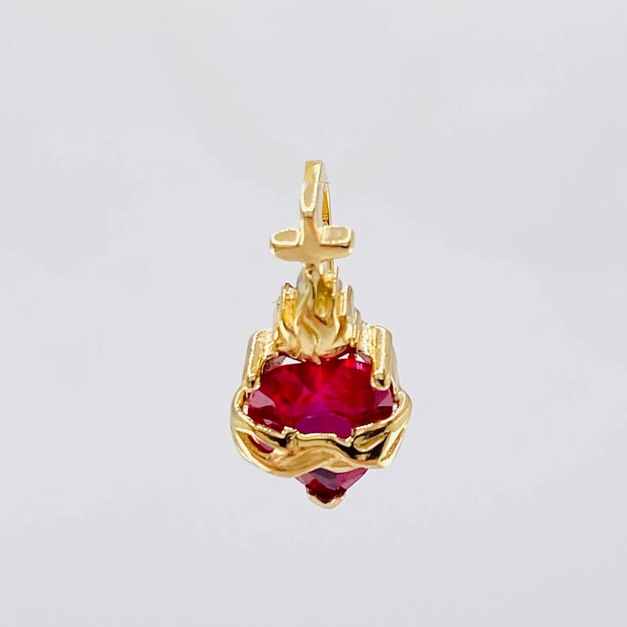Dije Sagrado Corazón De Jesús 1.3g / 1/2 in Oro Amarillo 18K - Image 2