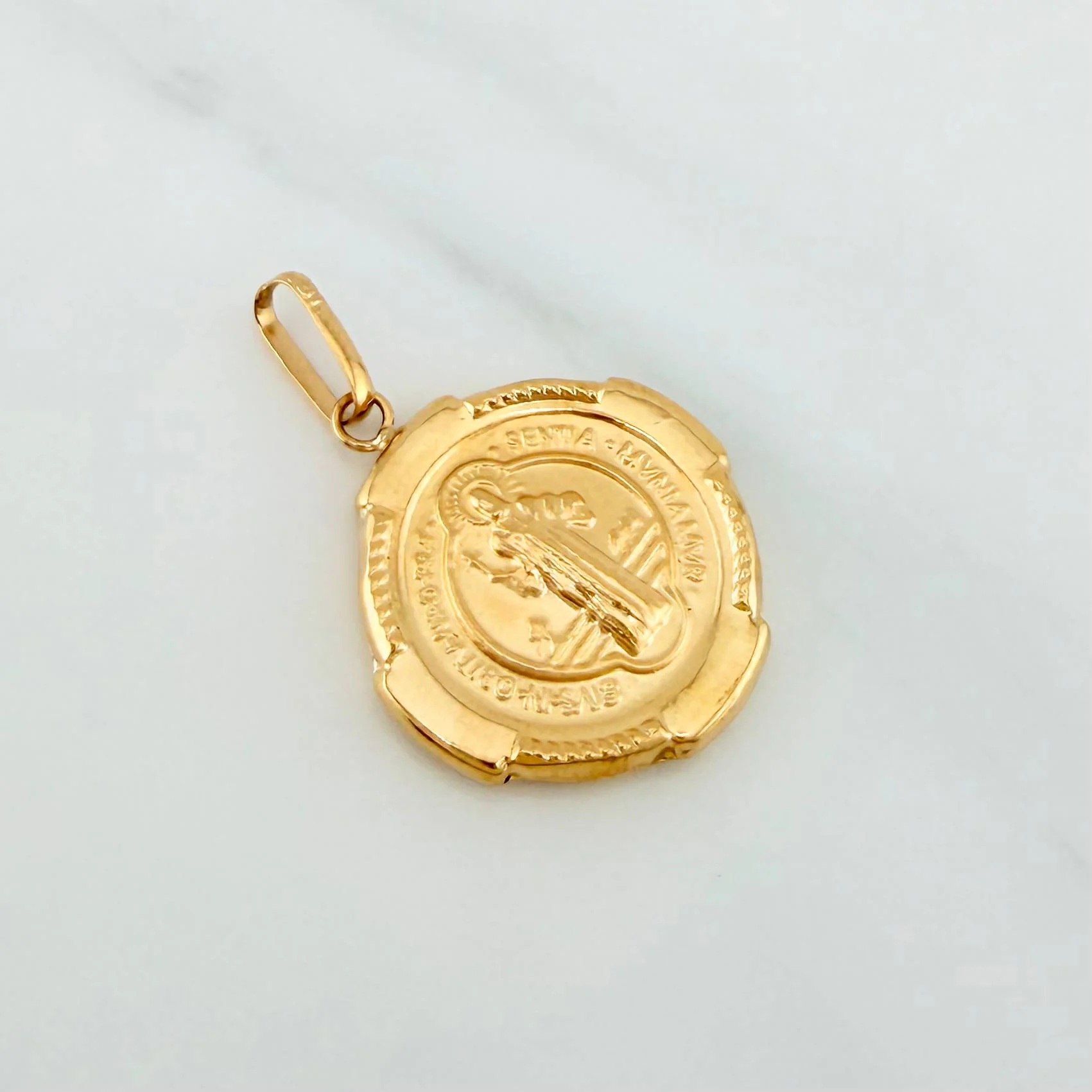 Dije San Benito 1.95 g / 1 1/4 in Oro Amarillo 18K - Image 2