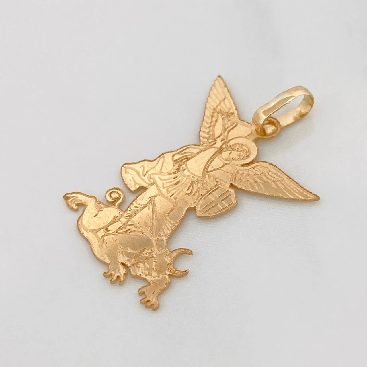 Dije San Miguel Arcangel 1g / 3/4 in Oro Amarillo 18K - Image 3