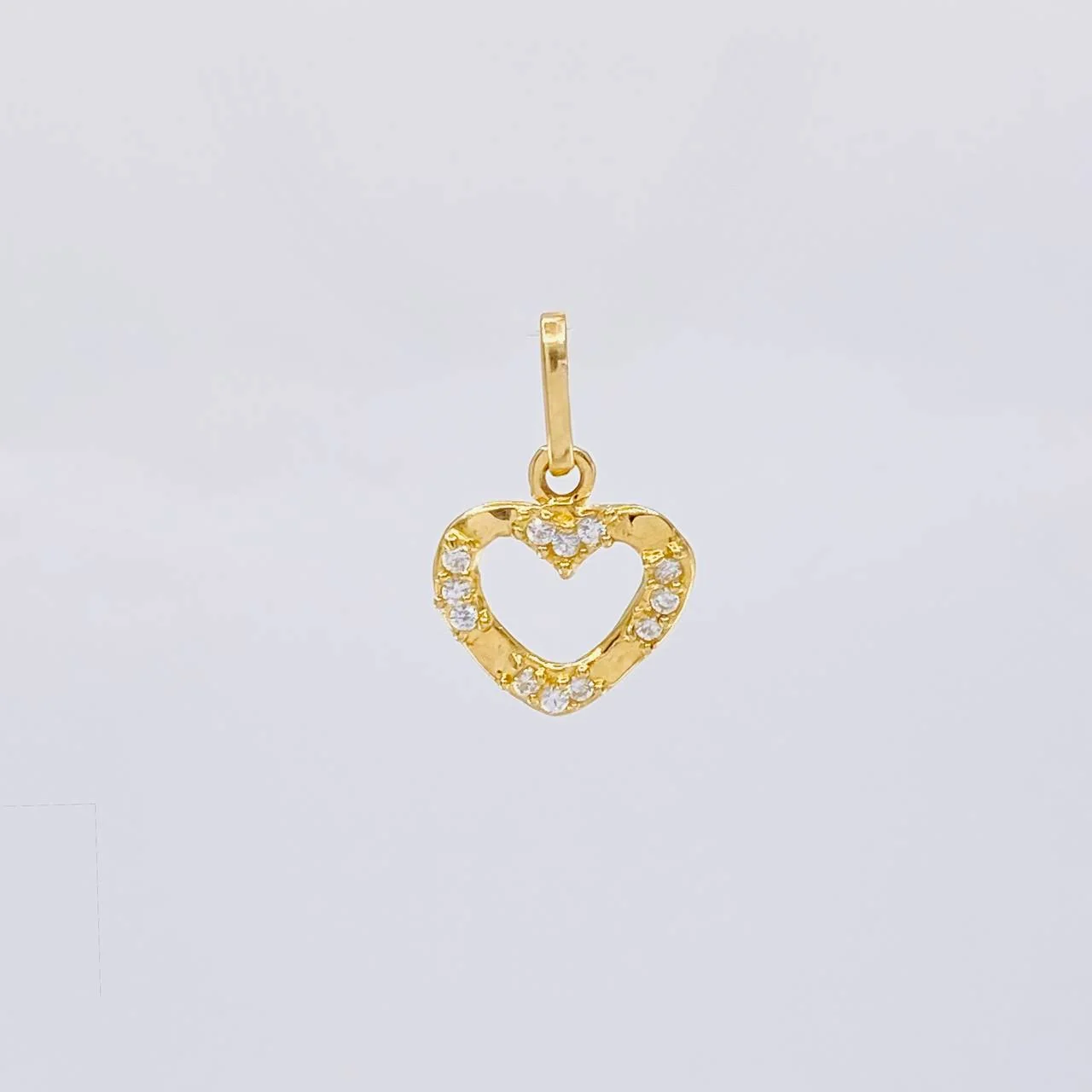 Dije Silueta Corazon Tupido 0.65g / 1/2 in Oro Amarillo 18K - Image 2