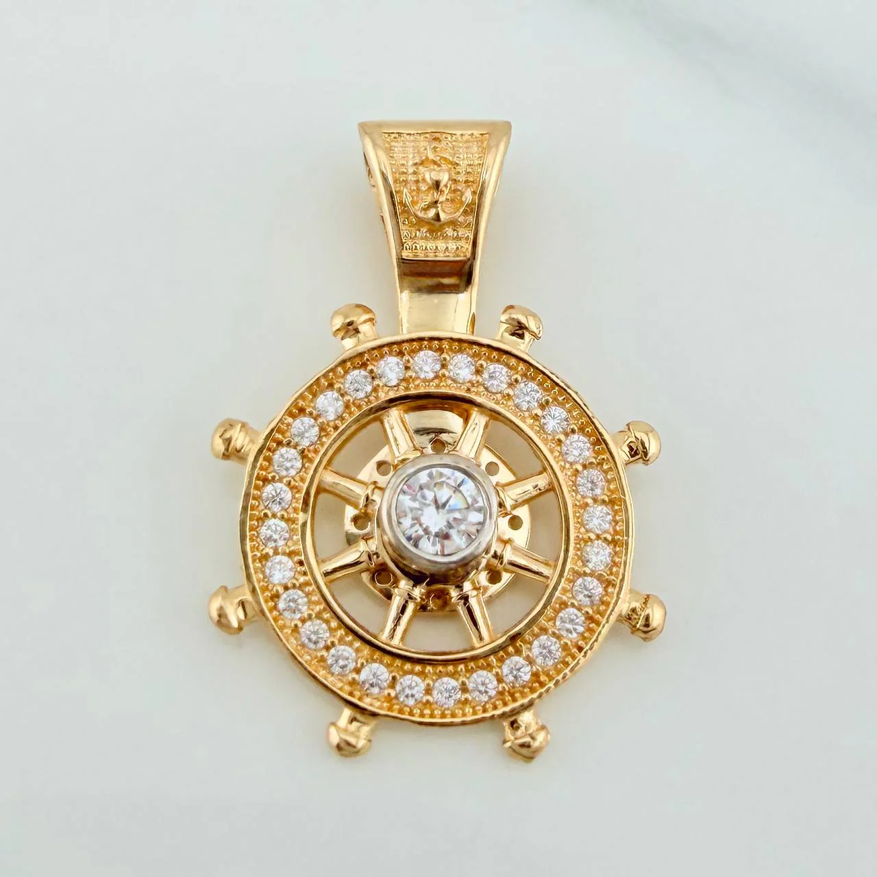 Dije Timon 3gr / 1 in / Dos Oros Amarillo Blanco 18K % - Image 2