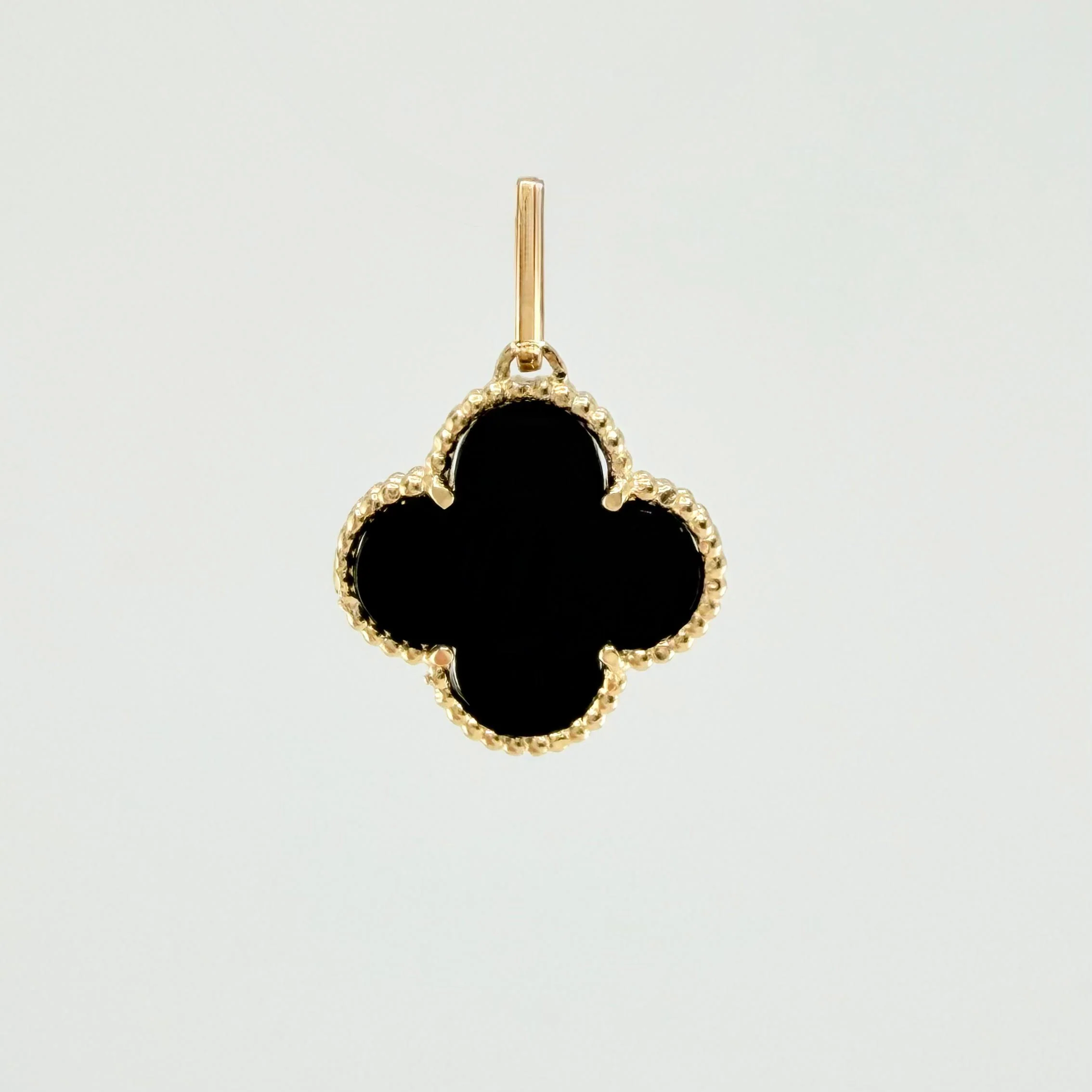 Dije Trebol Negro 1.8gr / 3/4 in / Oro Amarillo Nac.Esp. 18K - Image 3