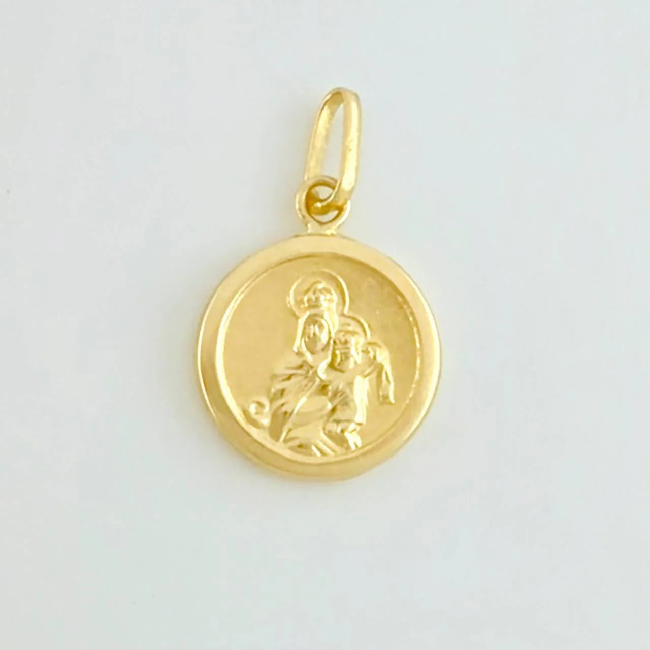 Dije Virgen del Carmen Mate 0.6g / 3/4 in Oro Amarillo 18K