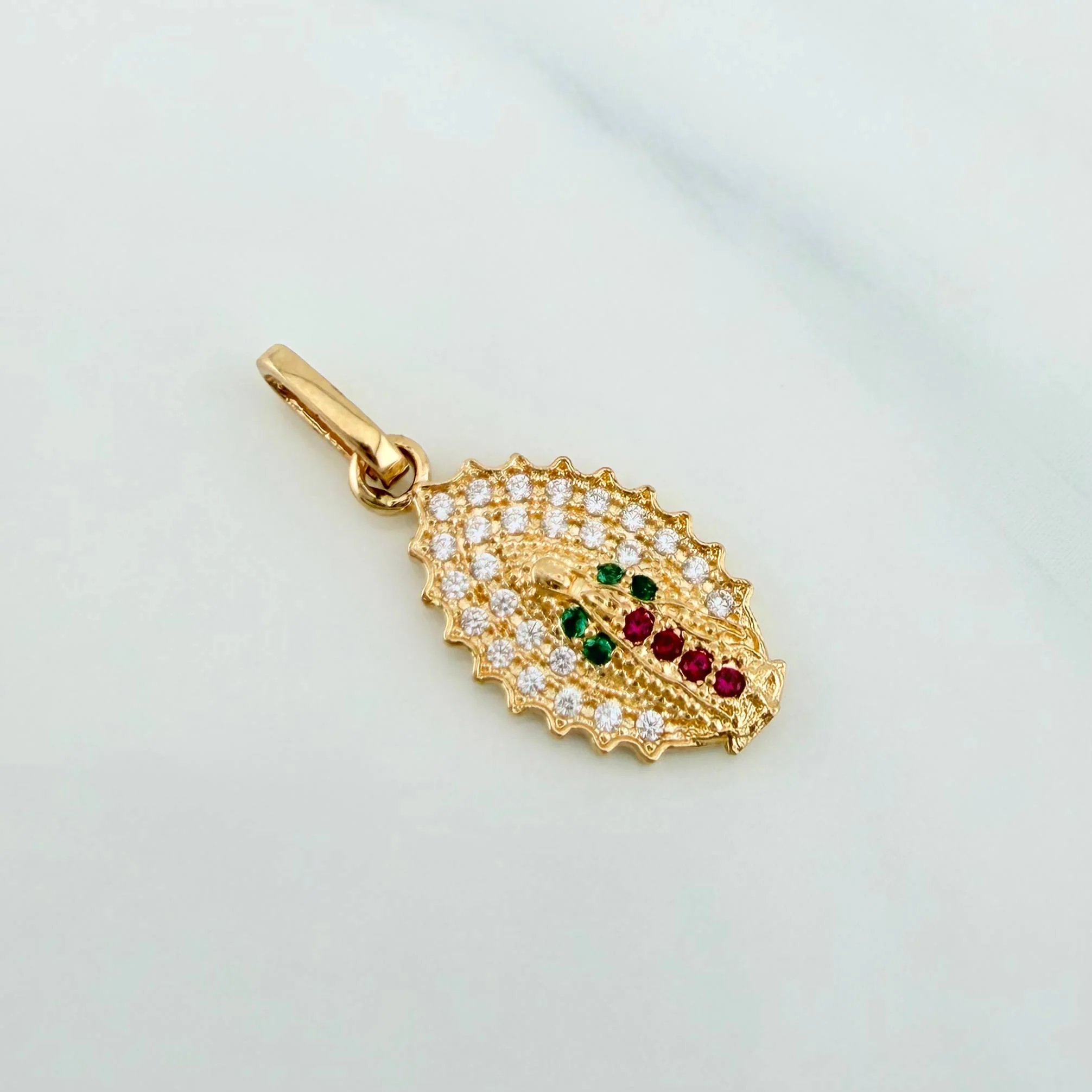 Dije Virgen Guadalupe 1.15 g / 3/4 in Oro Amarillo 18K - Image 3
