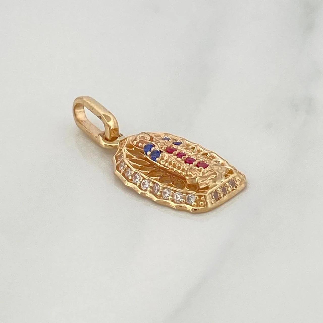 Dije Virgen Guadalupe 1.2 g / 3/4 in Oro Amarillo 18K - Image 2
