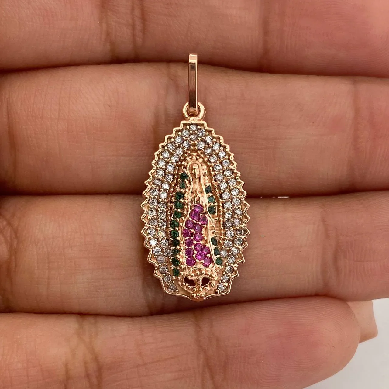 Dije Virgen Guadalupe 1.9 g / 1 in Oro Rosa 18K - Image 4