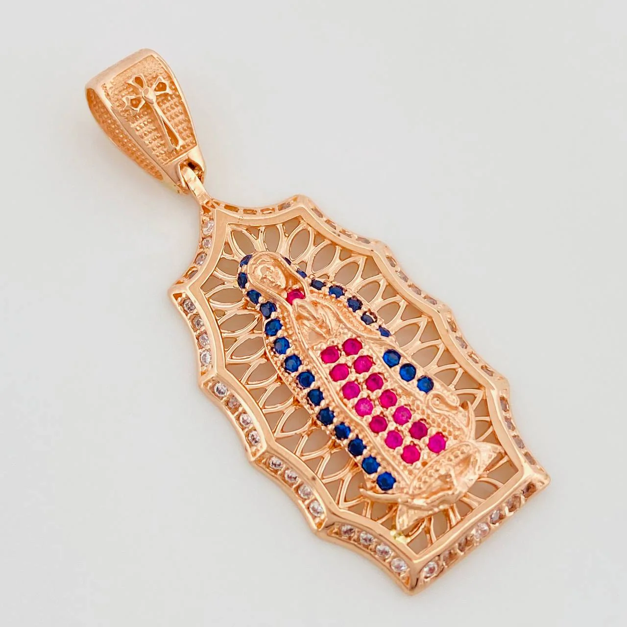 Dije Virgen Guadalupe 4.2 g / 1 1/2 in Oro Rosa 18K - Image 2