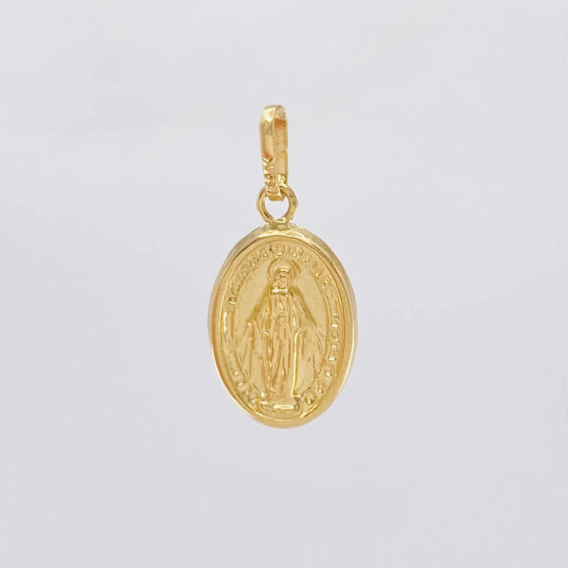 Dije Virgen Milagrosa 0.55 g / 3/4 in Oro Amarillo 18K - Image 3
