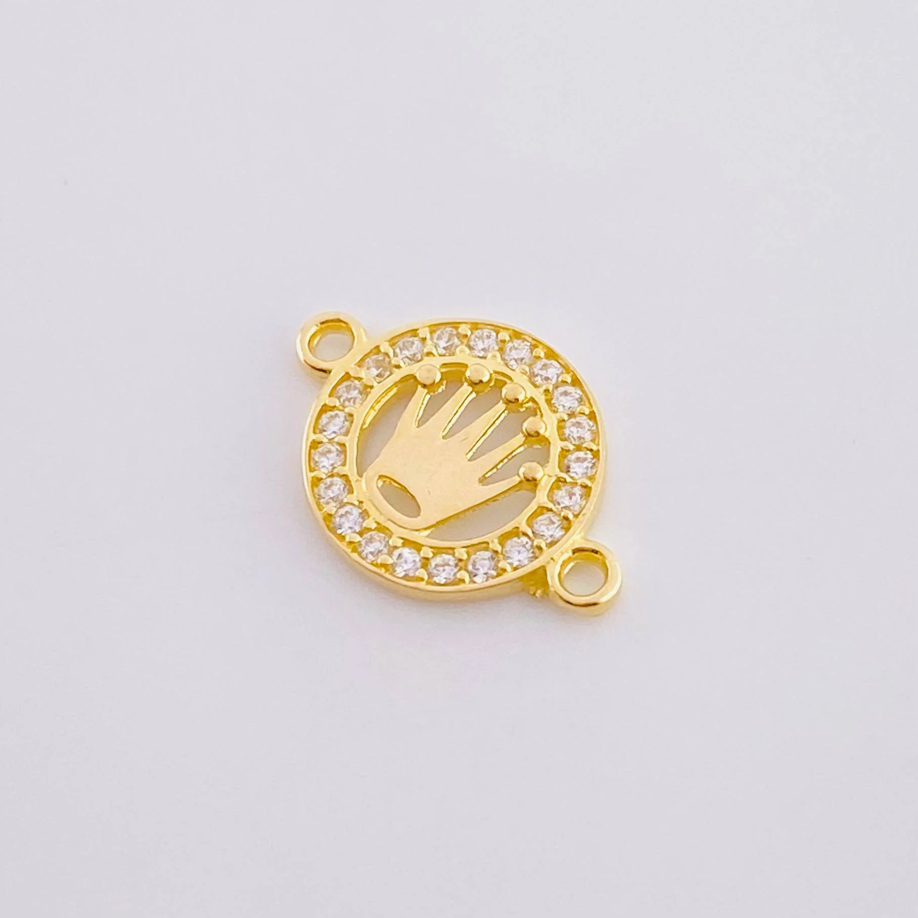 Herraje Circulo Corona 0.6 g / 1/2 in Oro Amarillo 18K - Image 2