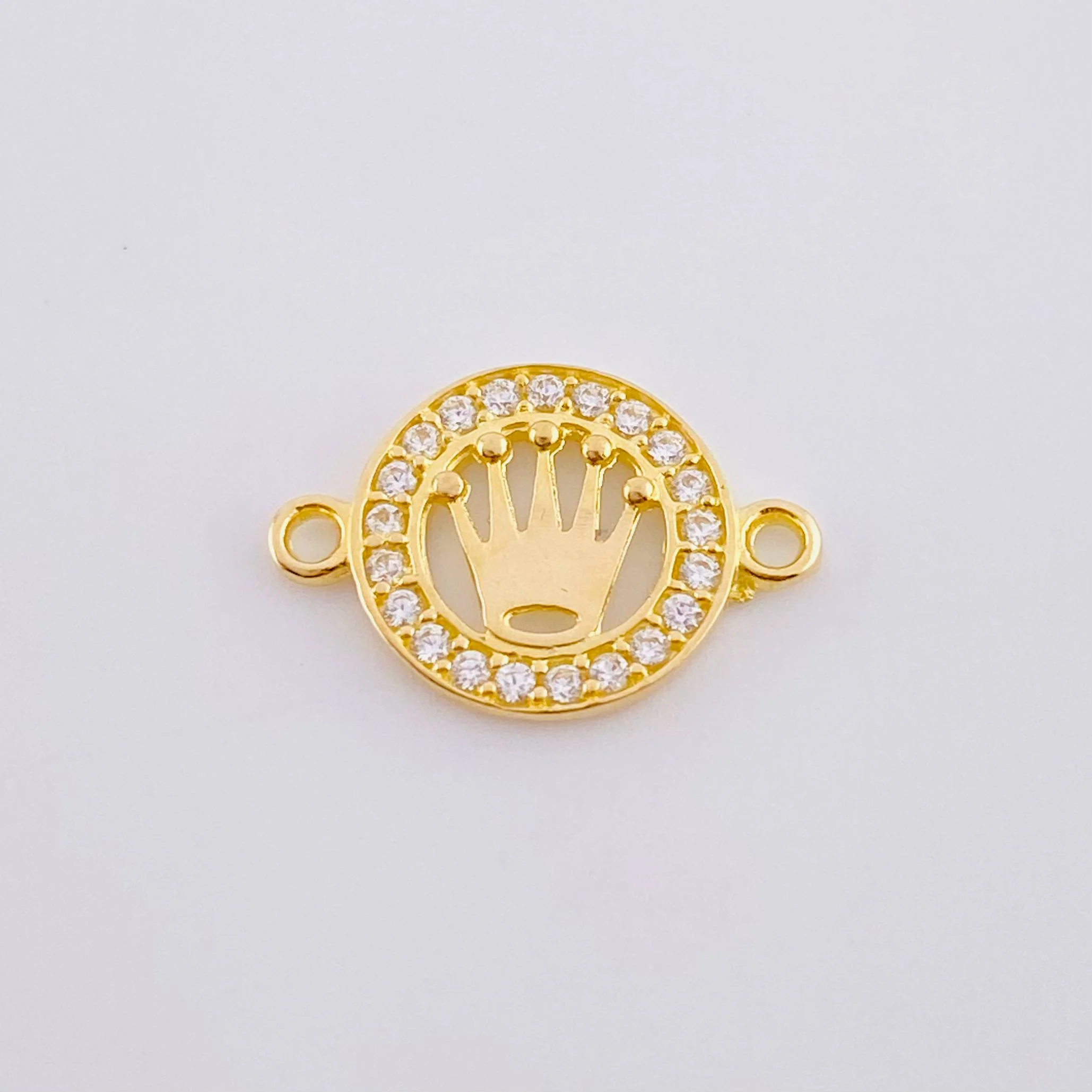Herraje Circulo Corona 0.65 g / 1/2 in Oro Amarillo 18K