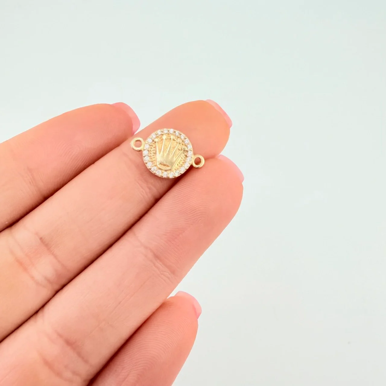 Herraje Circulo Corona 1 g / 1/2 in Oro Amarillo 18K - Image 2
