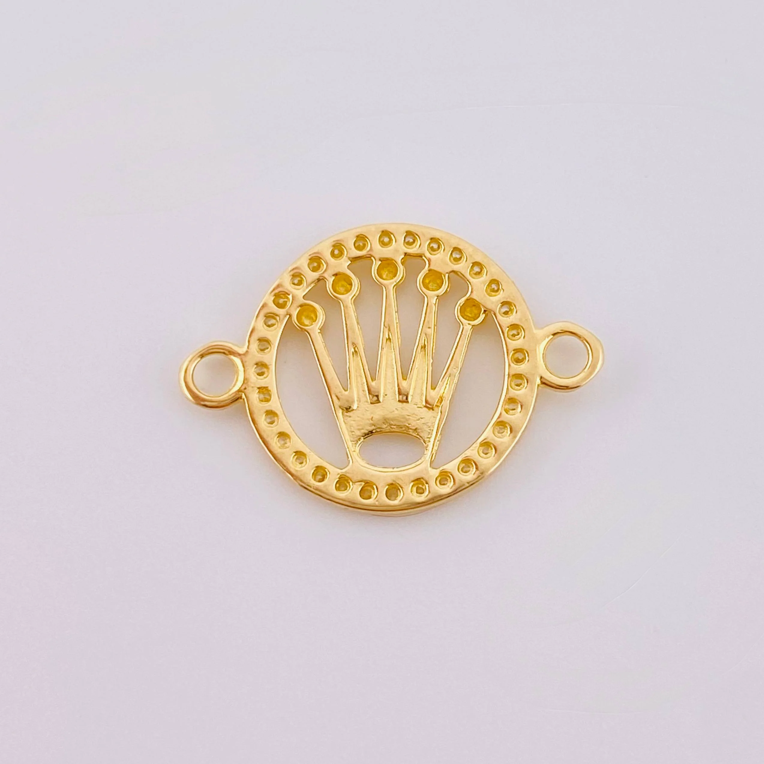 Herraje Corona Circular Tupida 1.05gr / 3/4 in / Oro Amarillo 18K * - Image 2