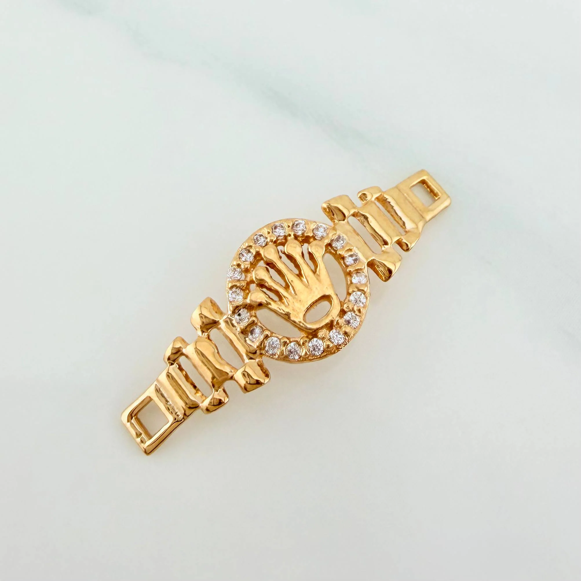 Herraje Correa Corona 1.3 g / 1 in Oro Amarillo 18K - Image 2